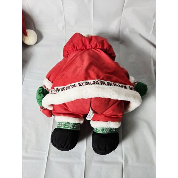 3 Vintage Christmas Santa Claus Puffalump Plush - Picture 7 of 13